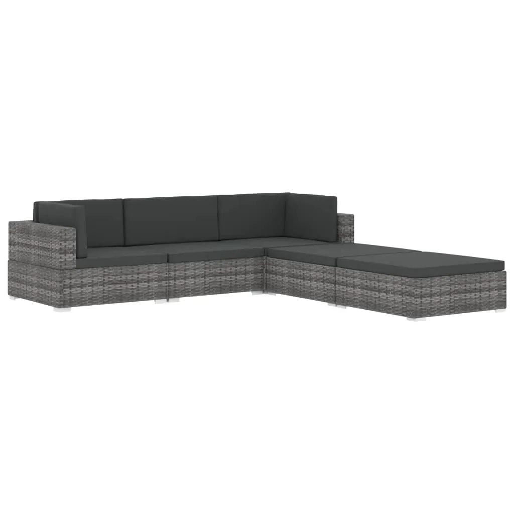Sectional Footrest 1 pc with Cushion Poly Rattan Price