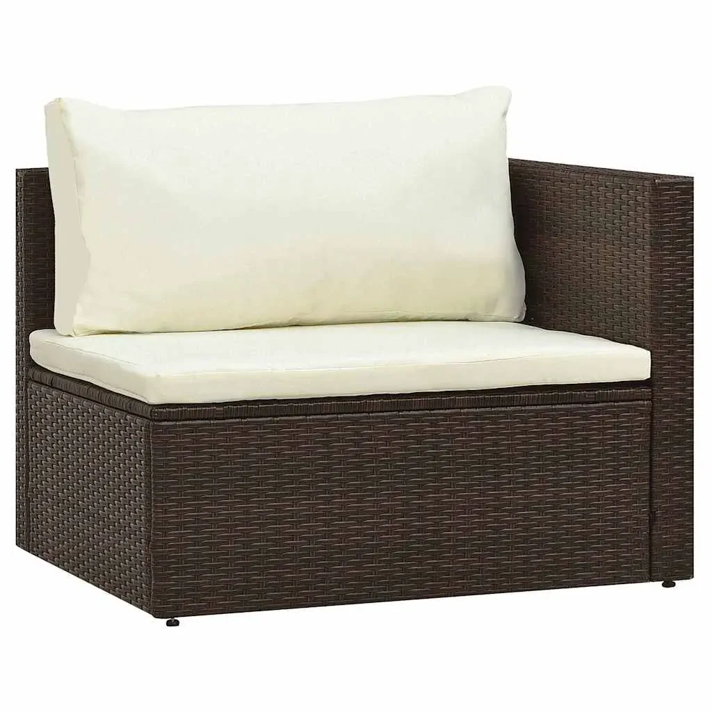 5 Piece Garden Lounge Set with Cushions Poly Rattan Price