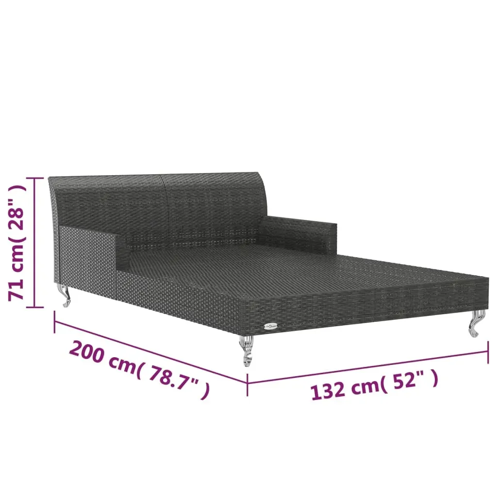 2-Person Garden Sun Bed with Cushions Poly Rattan Price