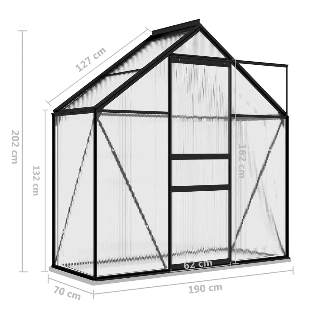 Greenhouse with Base Frame Anthracite Aluminium Price