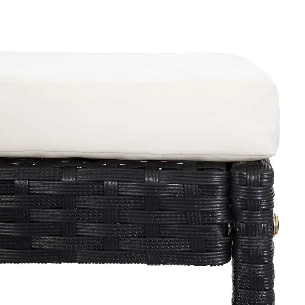 Outdoor Bar Set Poly Rattan and Glass Black Price
