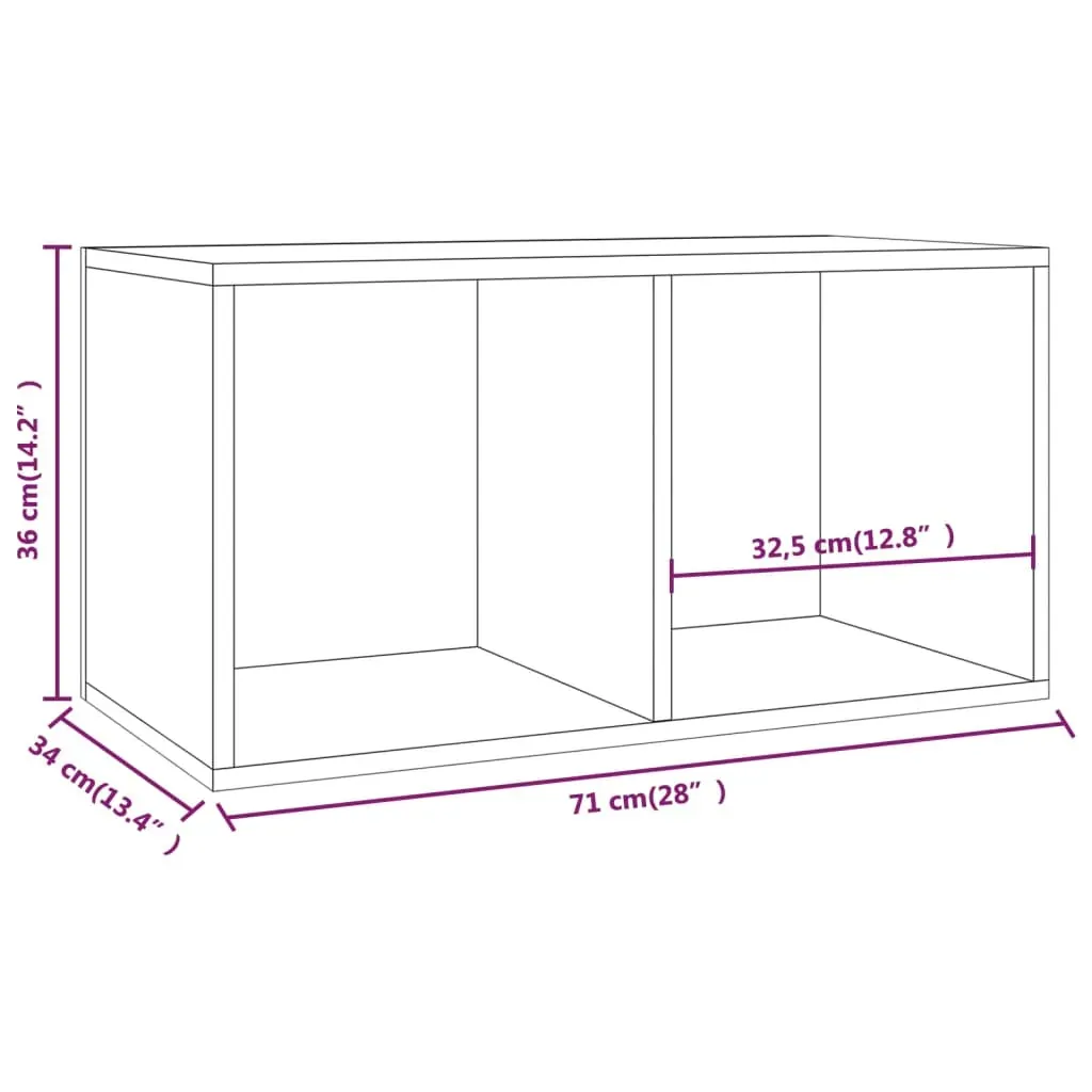 Vinyl Storage Box 71x34x36 cm Engineered Wood Price