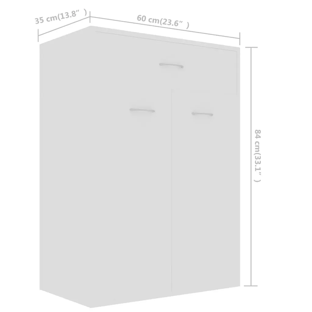Shoe Cabinet 60x35x84 cm Engineered Wood Price