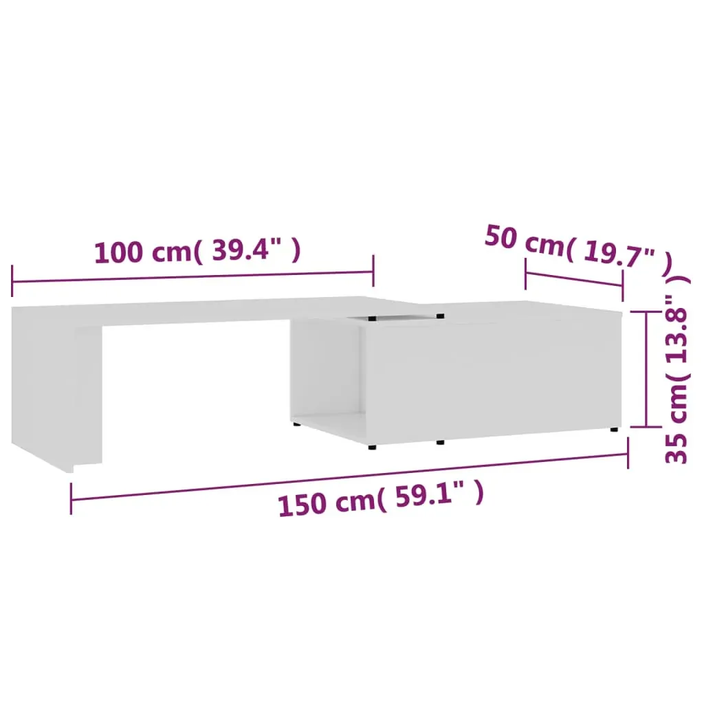 Coffee Table 150x50x35 cm Engineered Wood Price