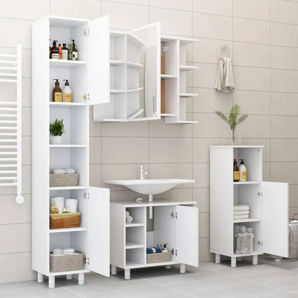 Bathroom Mirror Cabinet 80x20.5x64 cm Engineered Wood Price