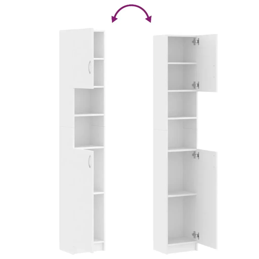 Bathroom Cabinet 32x25.5x190 cm Engineered Wood Price