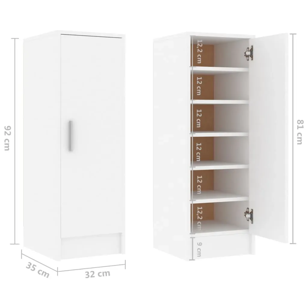 Shoe Cabinet 32x35x92 cm Engineered Wood Price
