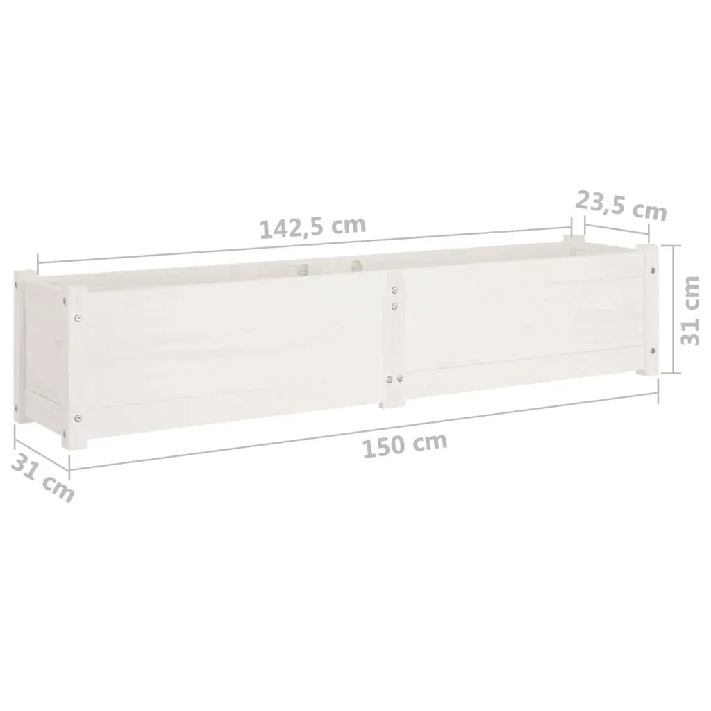Garden Raised Bed 150x31x31 cm Solid Pinewood Price