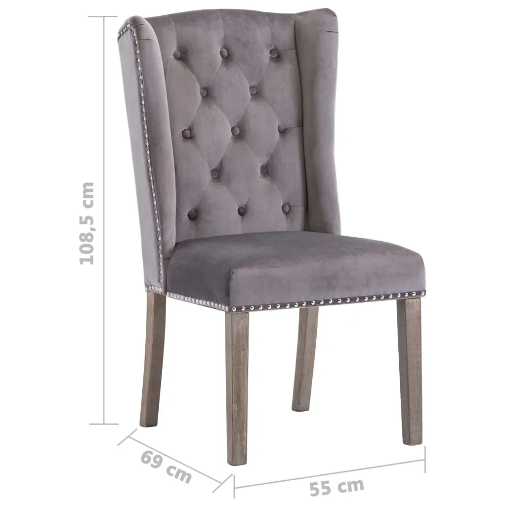 Dining Chair Grey Velvet Price