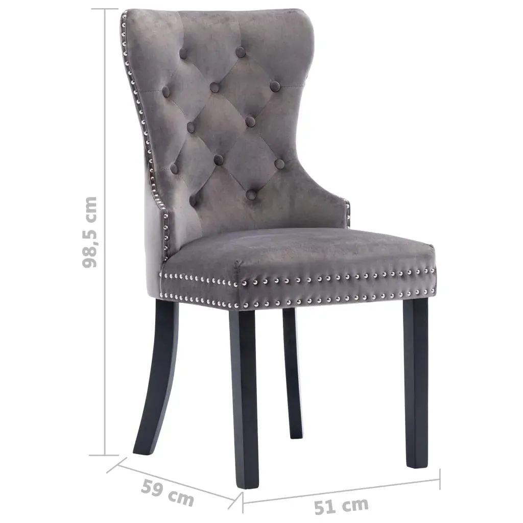 Dining Chairs Grey Velvet Price