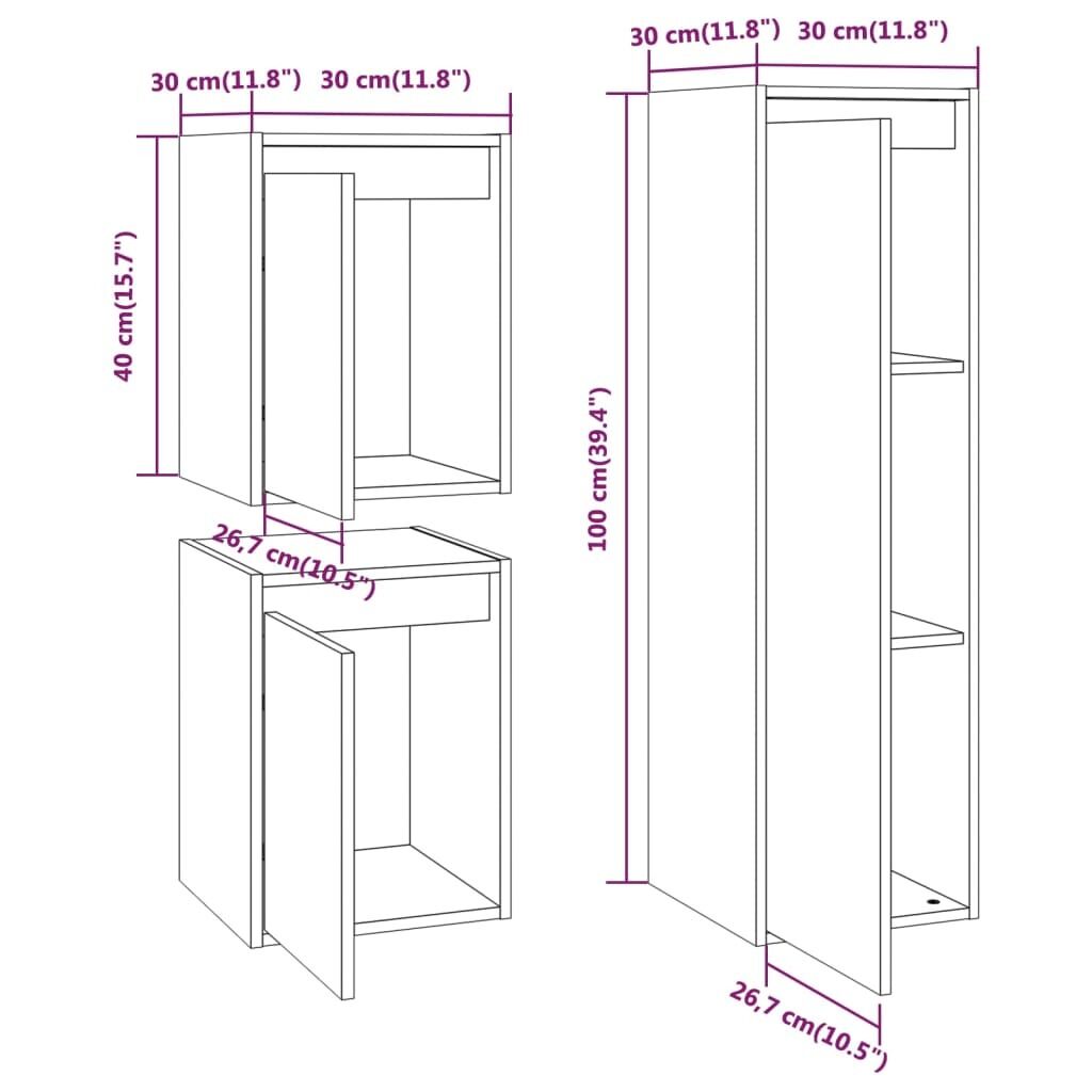 Haysville TV Cabinets 3 pcs Solid Wood Pine Price