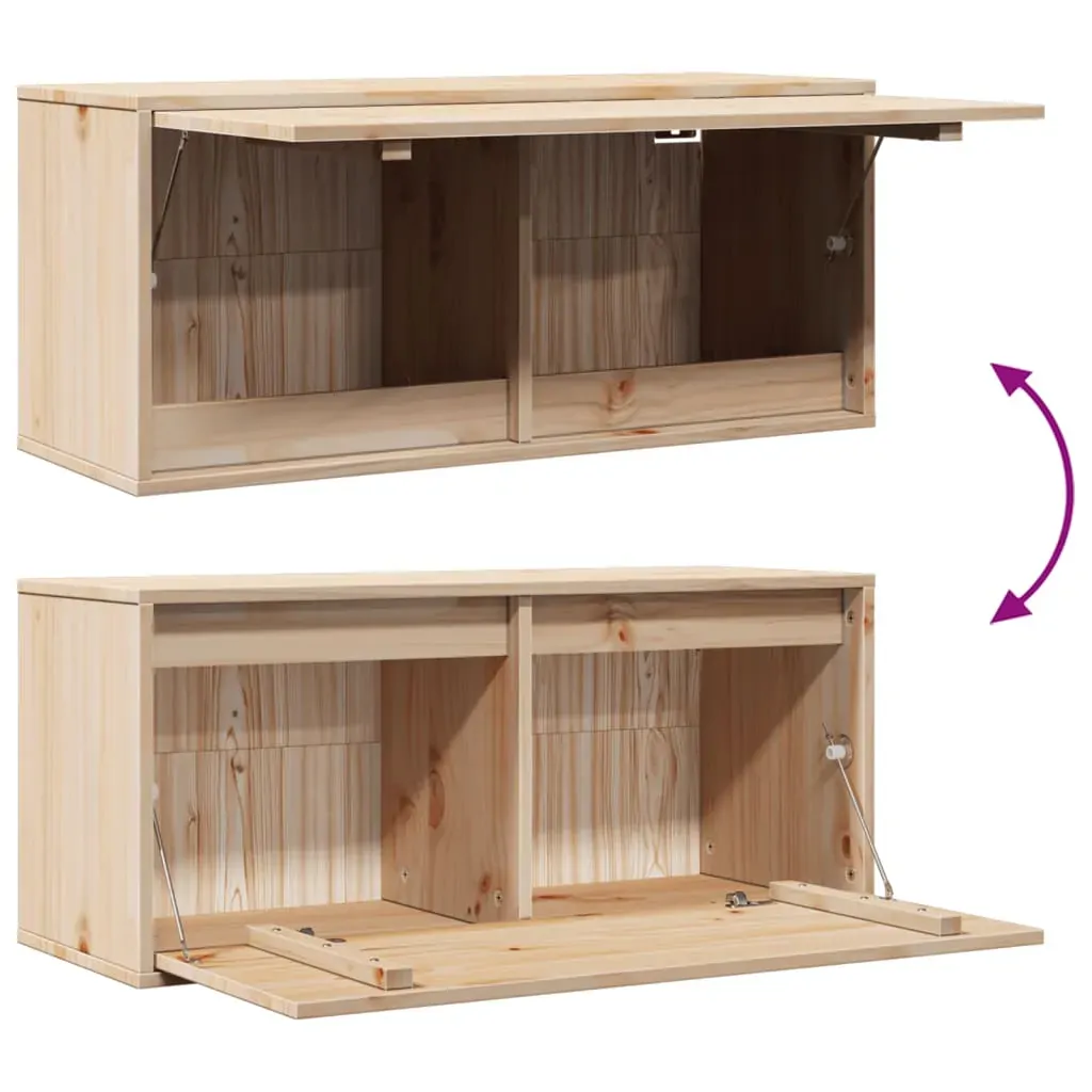 Wall Cabinet 80x30x35 cm Solid Wood Pine Price