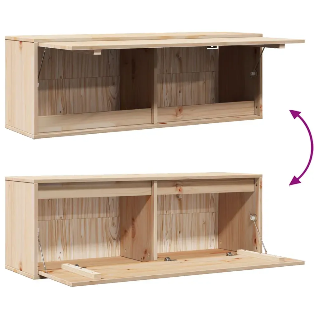 Wall Cabinet 100x30x35 cm Solid Wood Pine Price
