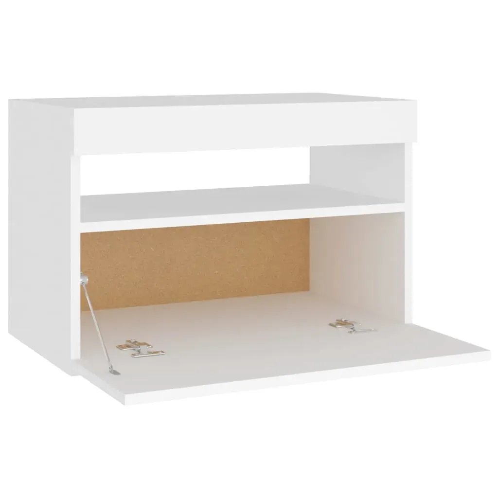 Northampton Bedside Cabinet & LED Lights 60x35x40 cm Engineered Wood Price