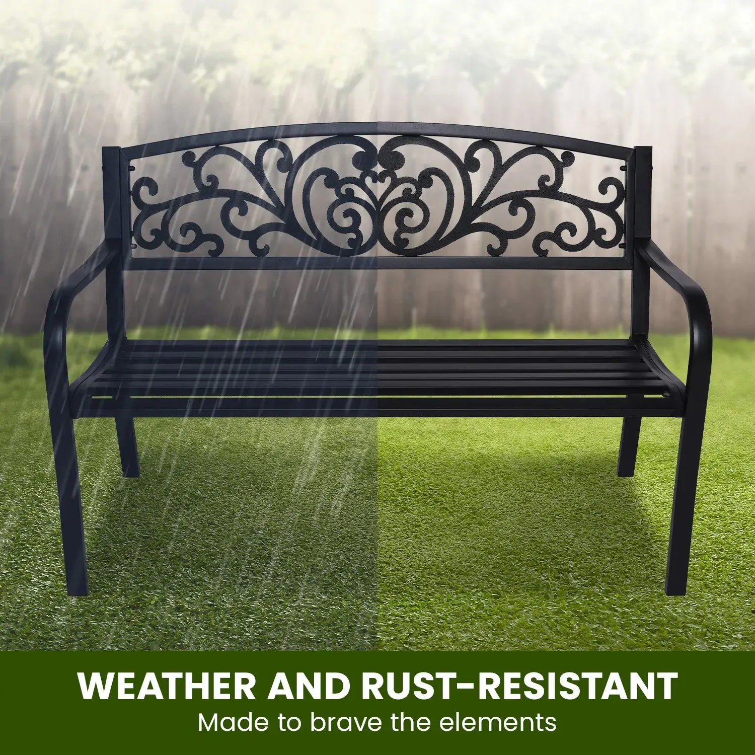 Wallaroo Steel Outdoor Garden Bench Price