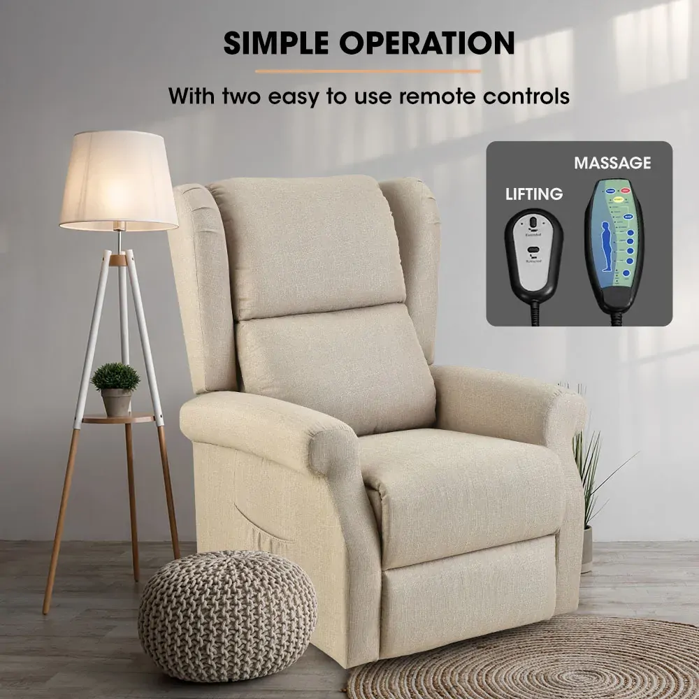 FORTIA Electric Recliner Lift Heat Chair for Elderly, Massage, Heat Therapy, Aged Care Price