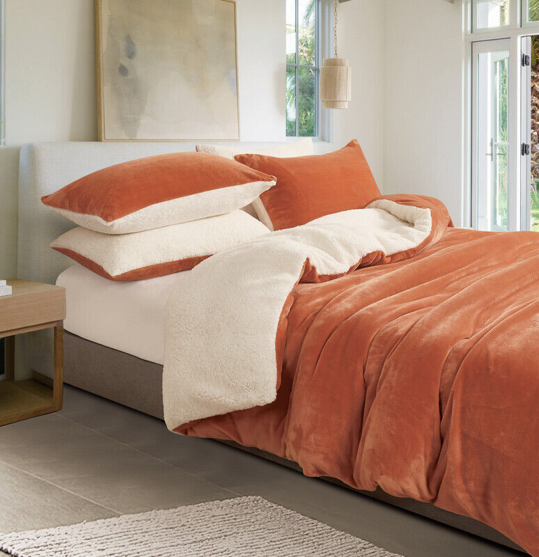 2 in 1 Teddy Sherpa Quilt Cover Set and Blanket Price