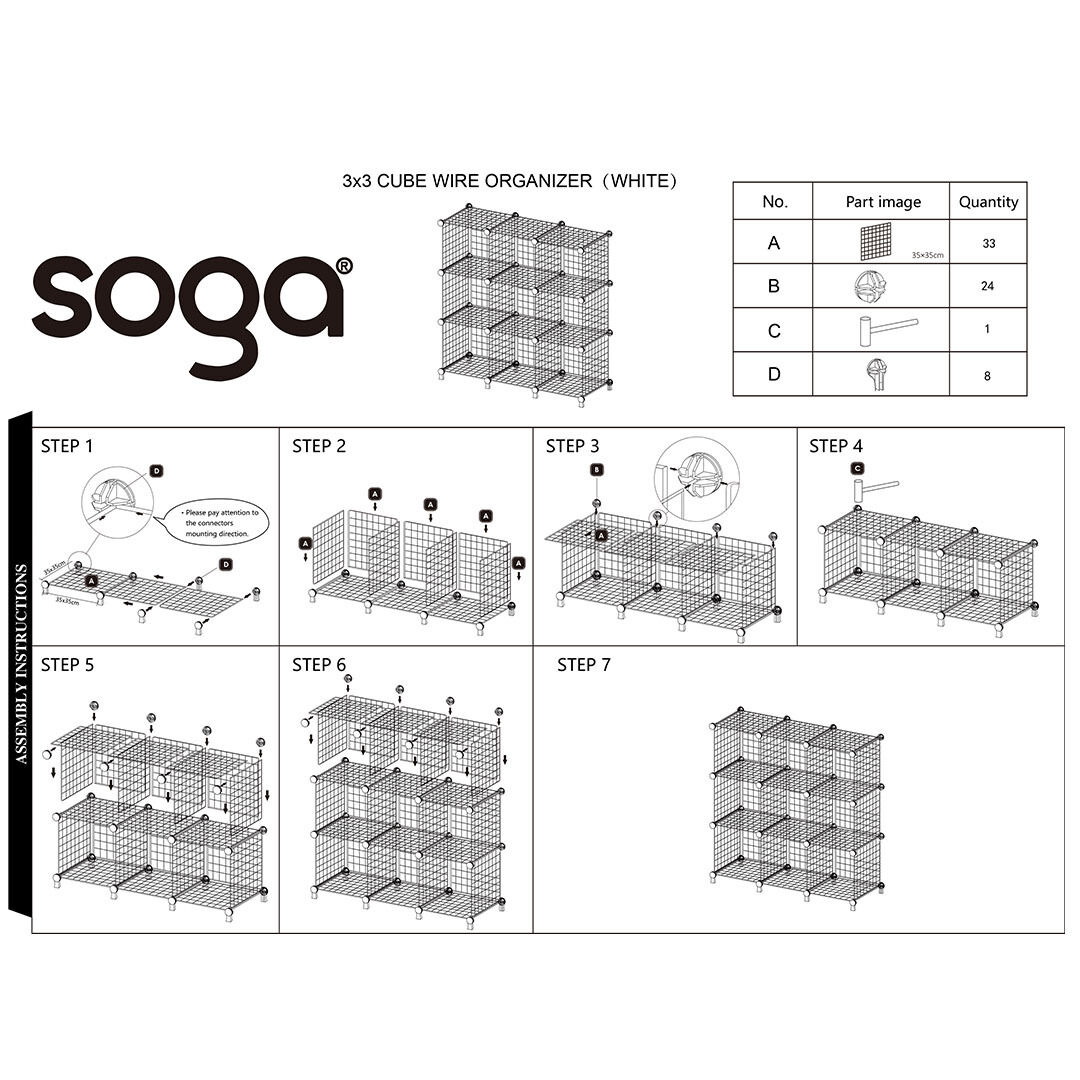 White Portable 3 Column Storage Organiser Foldable DIY Modular Grid Space Saving Shelf Price
