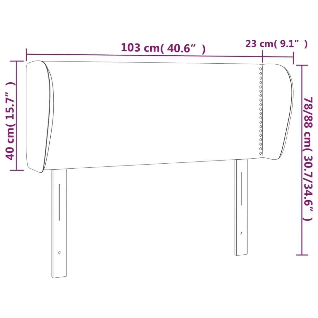 Headboard with Ears Dark Grey Fabric Price