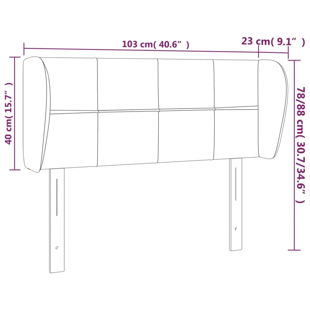 Headboard with Ears Dark Grey Fabric Price
