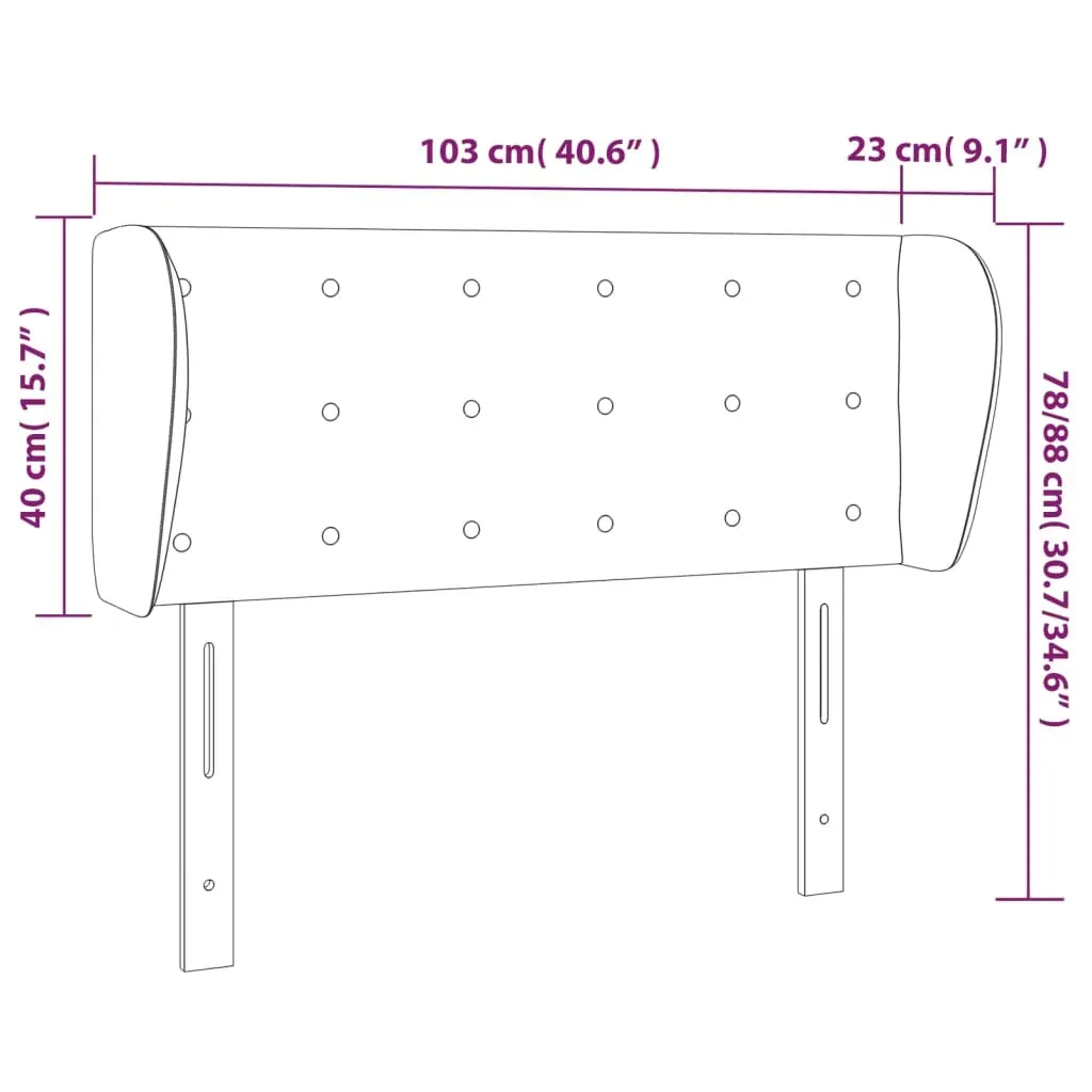 Headboard with Ears Black Faux Leather Price