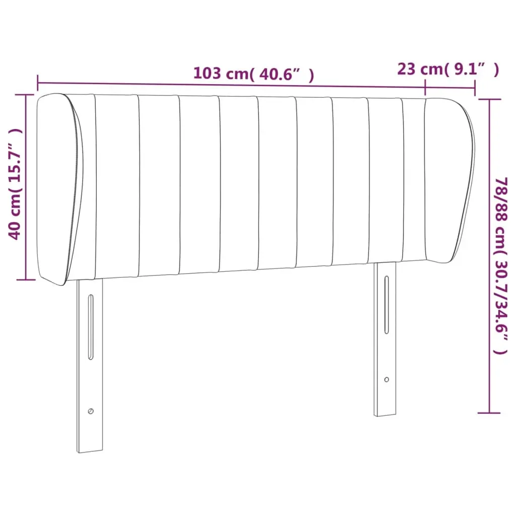 Headboard with Ears Dark Grey Fabric Price