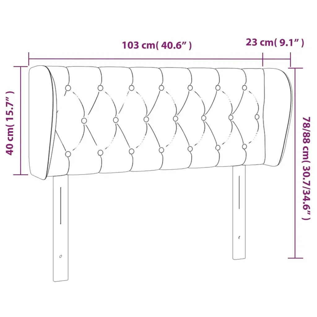 Headboard with Ears Dark Grey Fabric Price