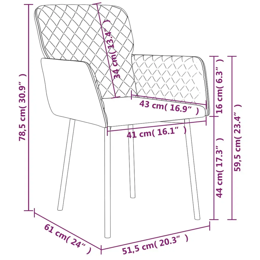 Dining Chairs 2 pcs Velvet Price