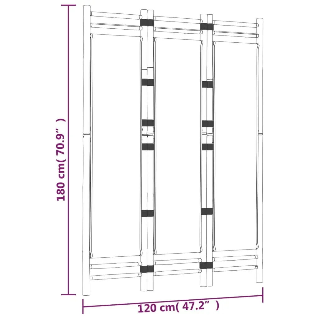 Cumbernauld Folding Room Divider Bamboo and Canvas Price