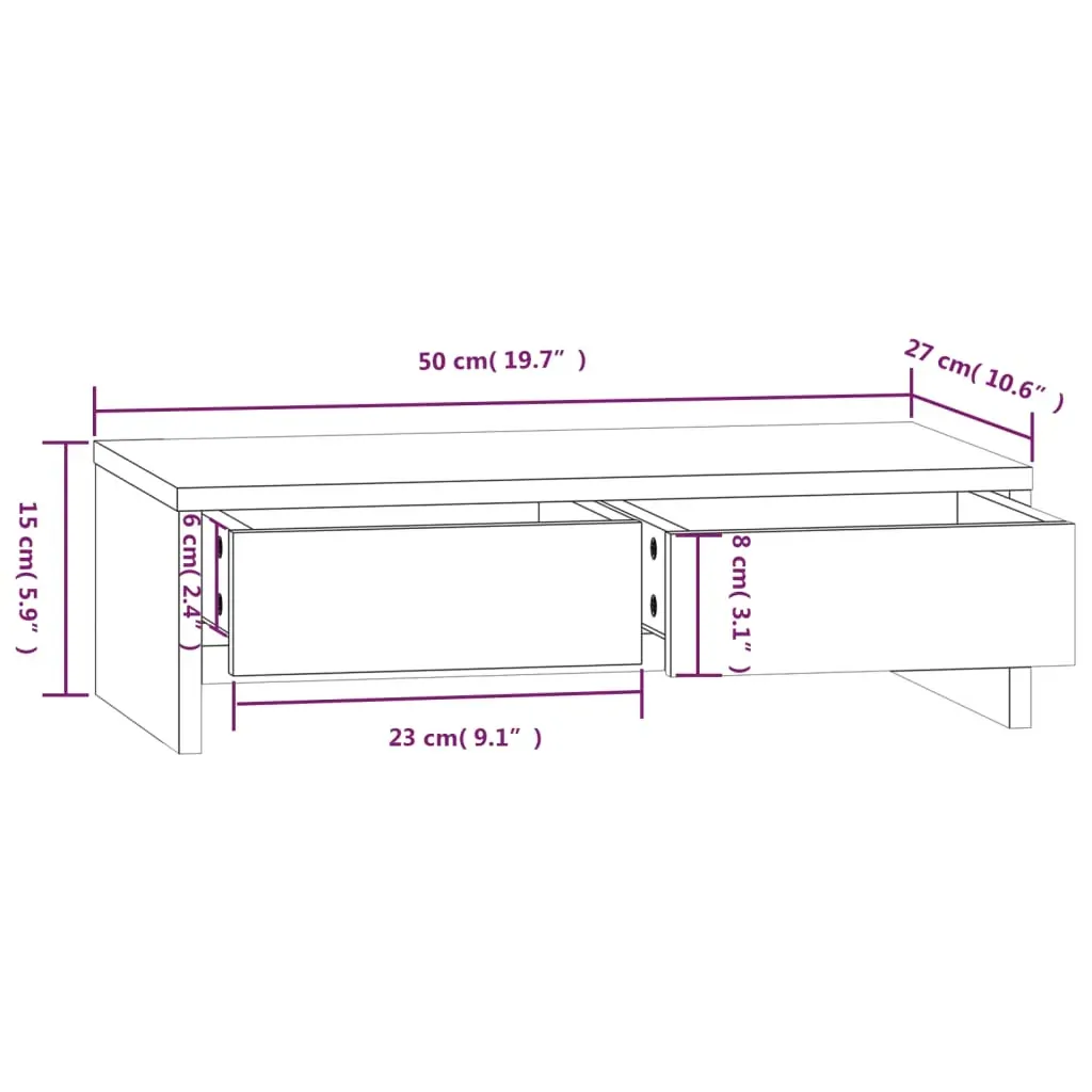 Alexander Monitor Stand Solid Wood Pine Price