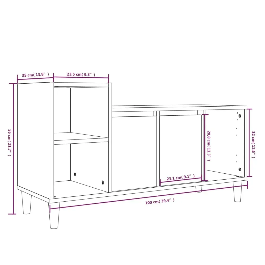 Donegal TV Cabinet 100x35x55 cm Engineered Wood Price