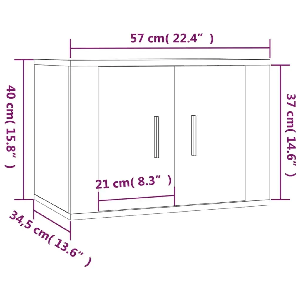 2 Piece TV Cabinet Set Engineered Wood Price
