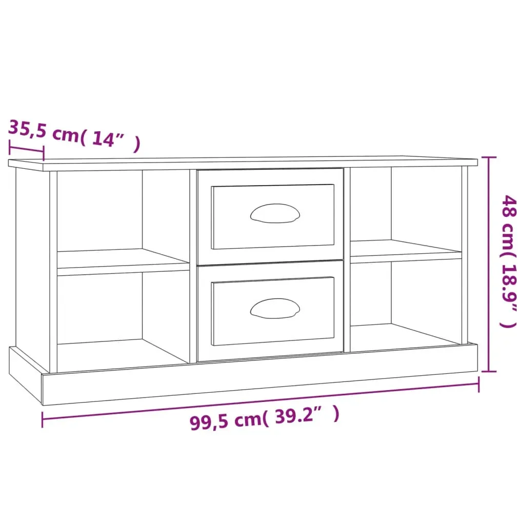 TV Cabinet 99.5x35.5x48 cm Engineered Wood Price