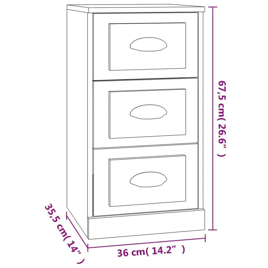 Sideboard 36x35.5x67.5 cm Engineered Wood Price