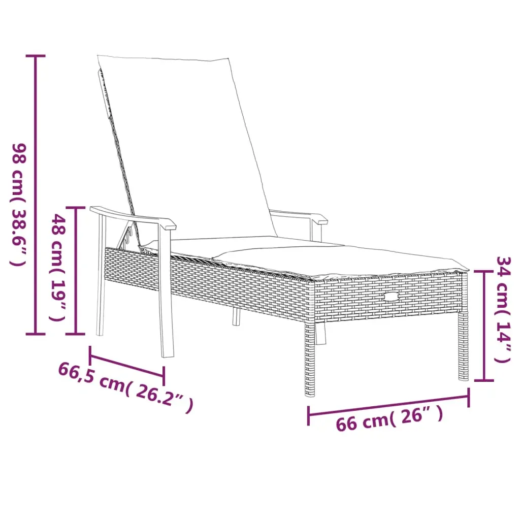 Sun Loungers & Table and Cushions Grey Poly Rattan Price