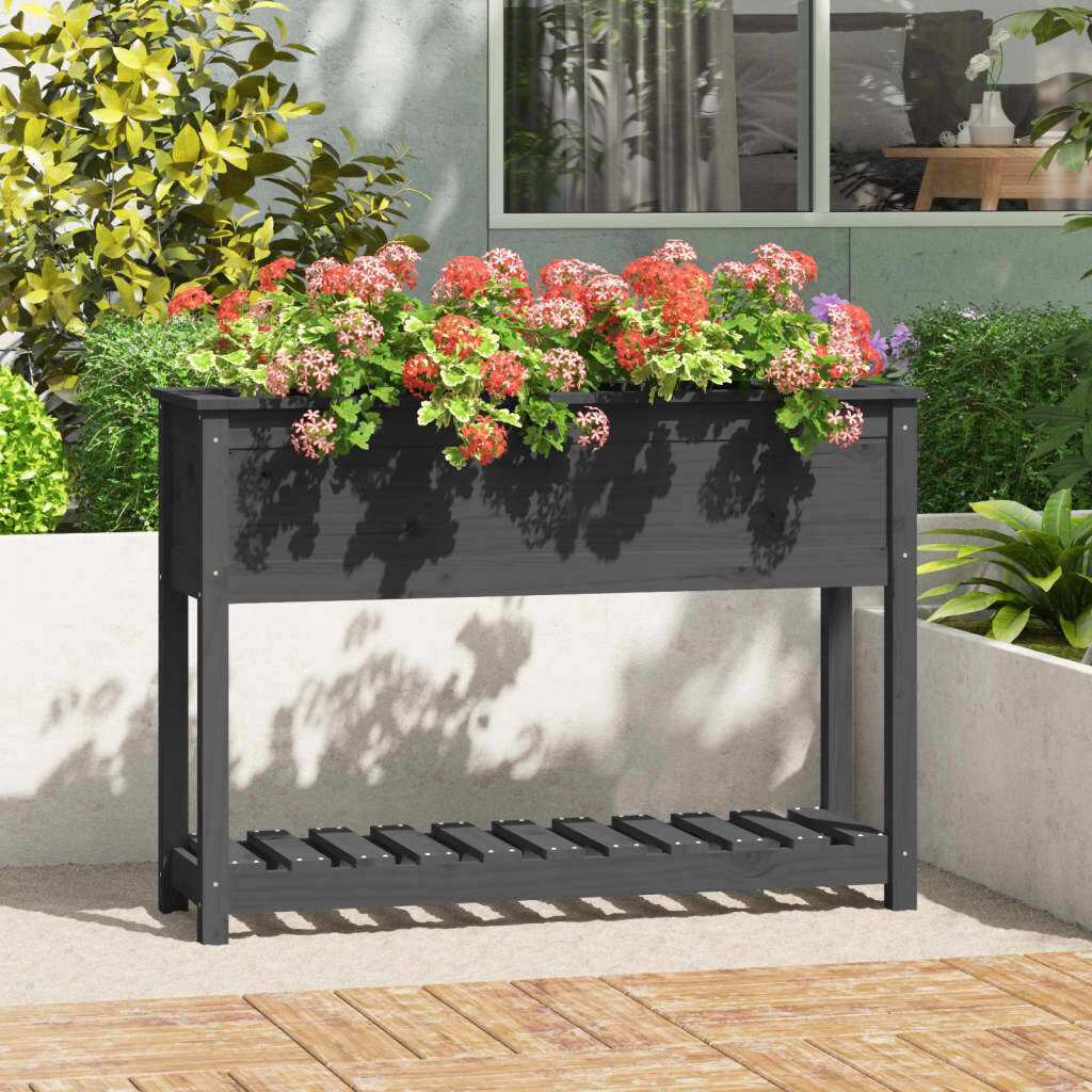 Planter with Shelf Solid Wood Pine Price