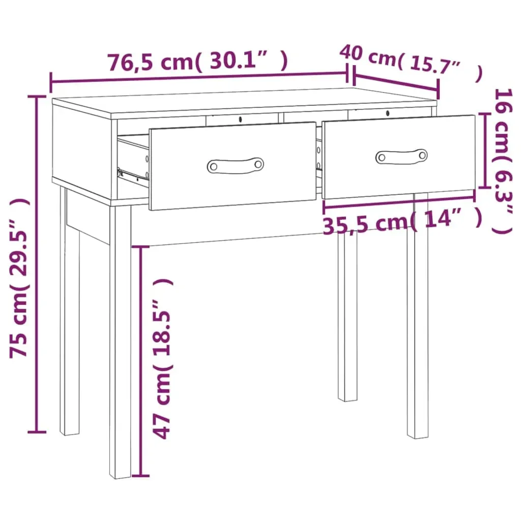 Console Table Solid Wood Pine Price