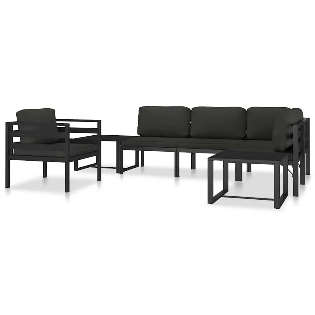 Sofa 1 pc with Cushions Aluminium Anthracite Price