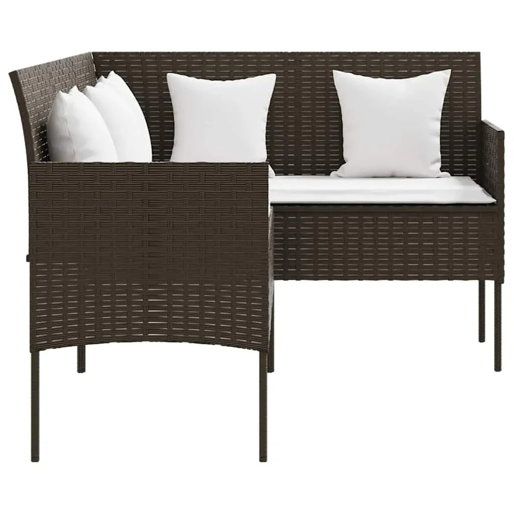 5 Piece L-shaped Couch Sofa Set with Cushions Poly Rattan Price
