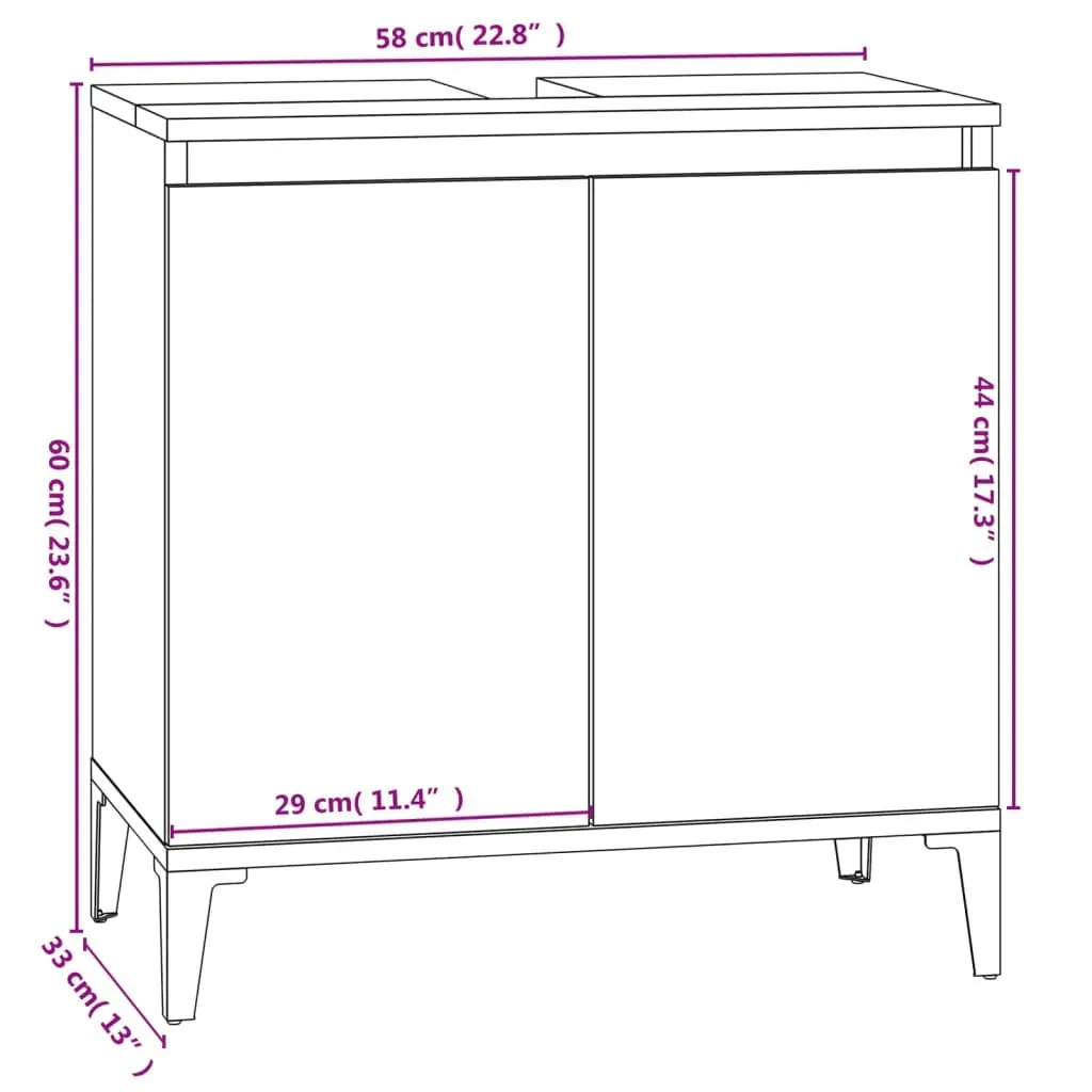3 Piece Bathroom Furniture Set Engineered Wood Price