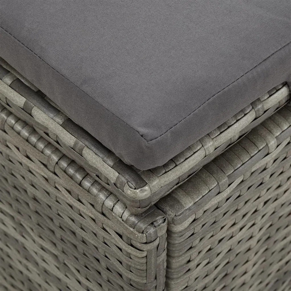 Convertible Sun Bed with Cushions Poly Rattan Price