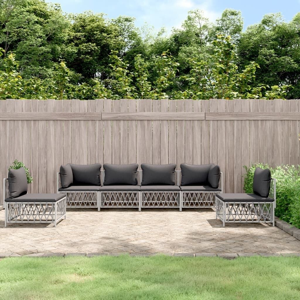 Garden Lounge Set with Cushions Steel Price