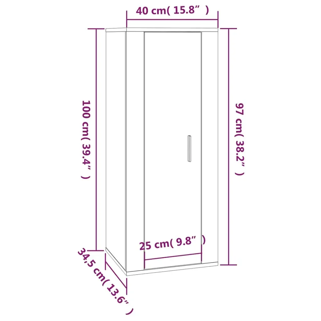 2 Piece TV Cabinet Set Engineered Wood Price