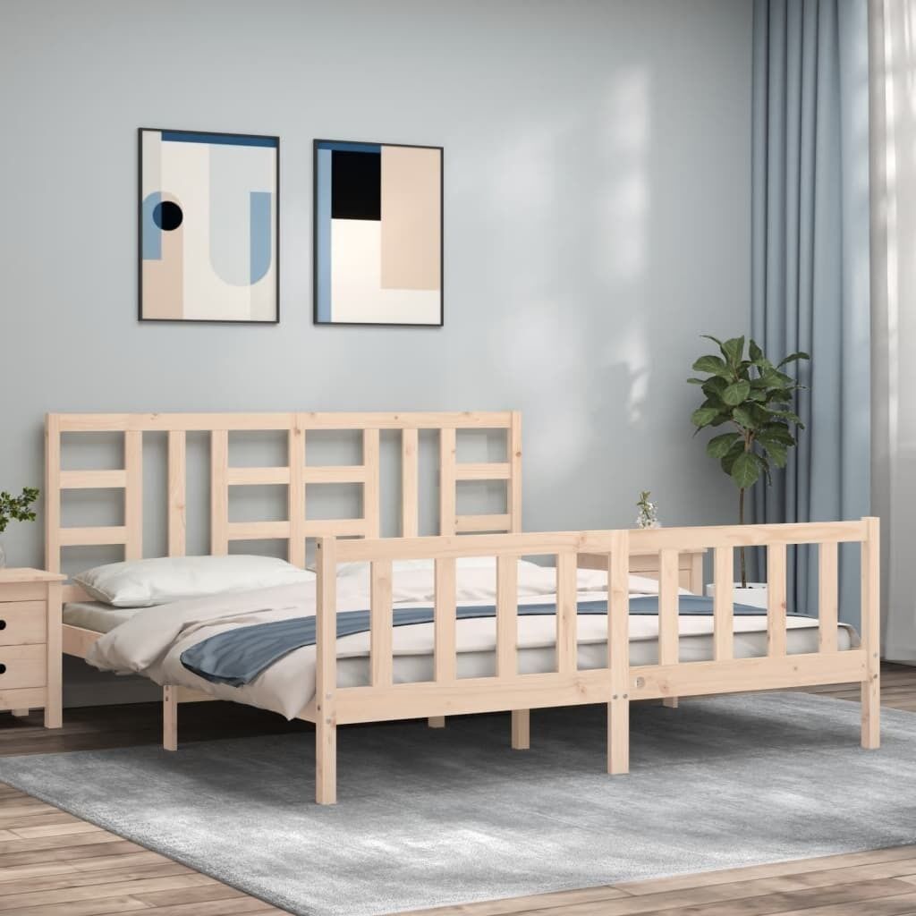 Bed Frame with Headboard Solid Wood Price