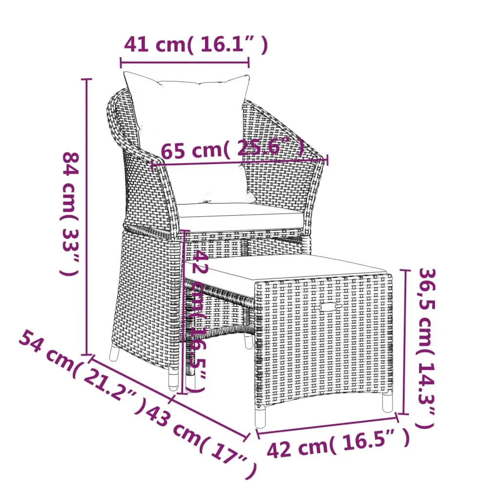 2 Piece Garden Lounge Set with Cushions Poly Rattan Price