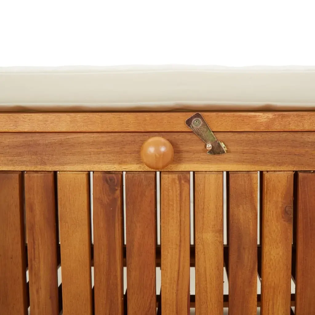 Garden Storage Bench with Cushion Solid Wood Acacia Price