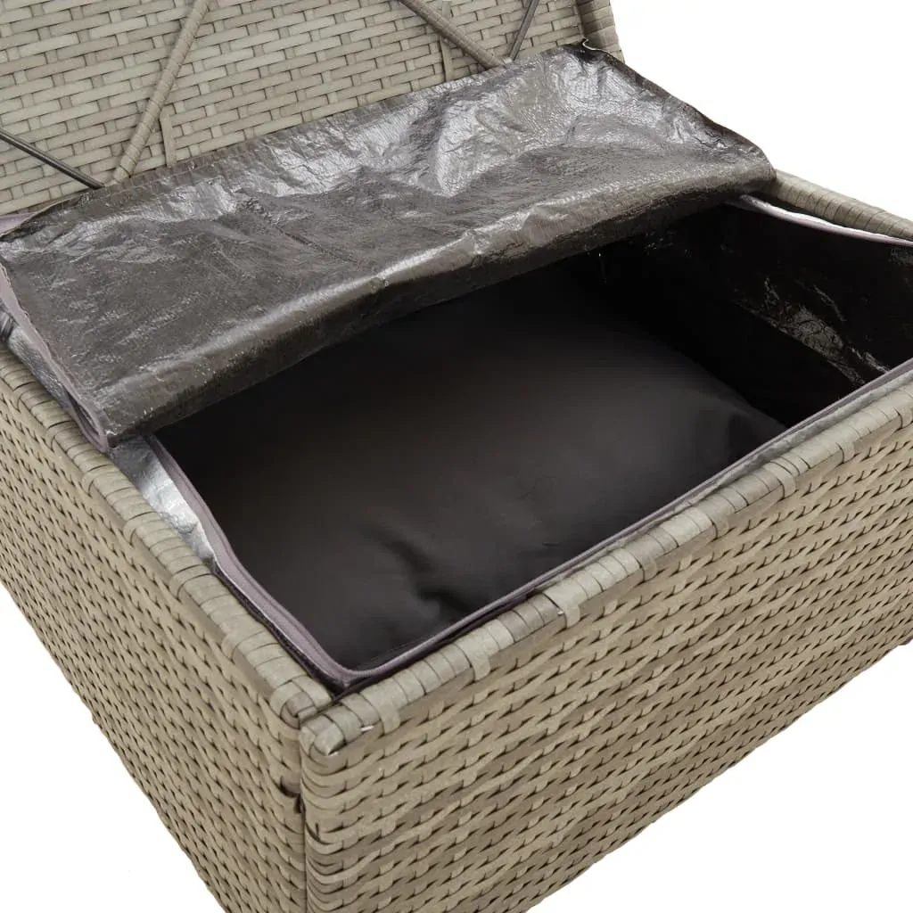 Garden Lounge Set with Cushions Grey Poly Rattan Price