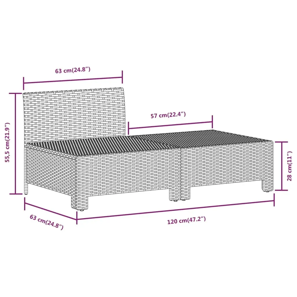 Garden Lounge Set with Cushions Grey Poly Rattan Price