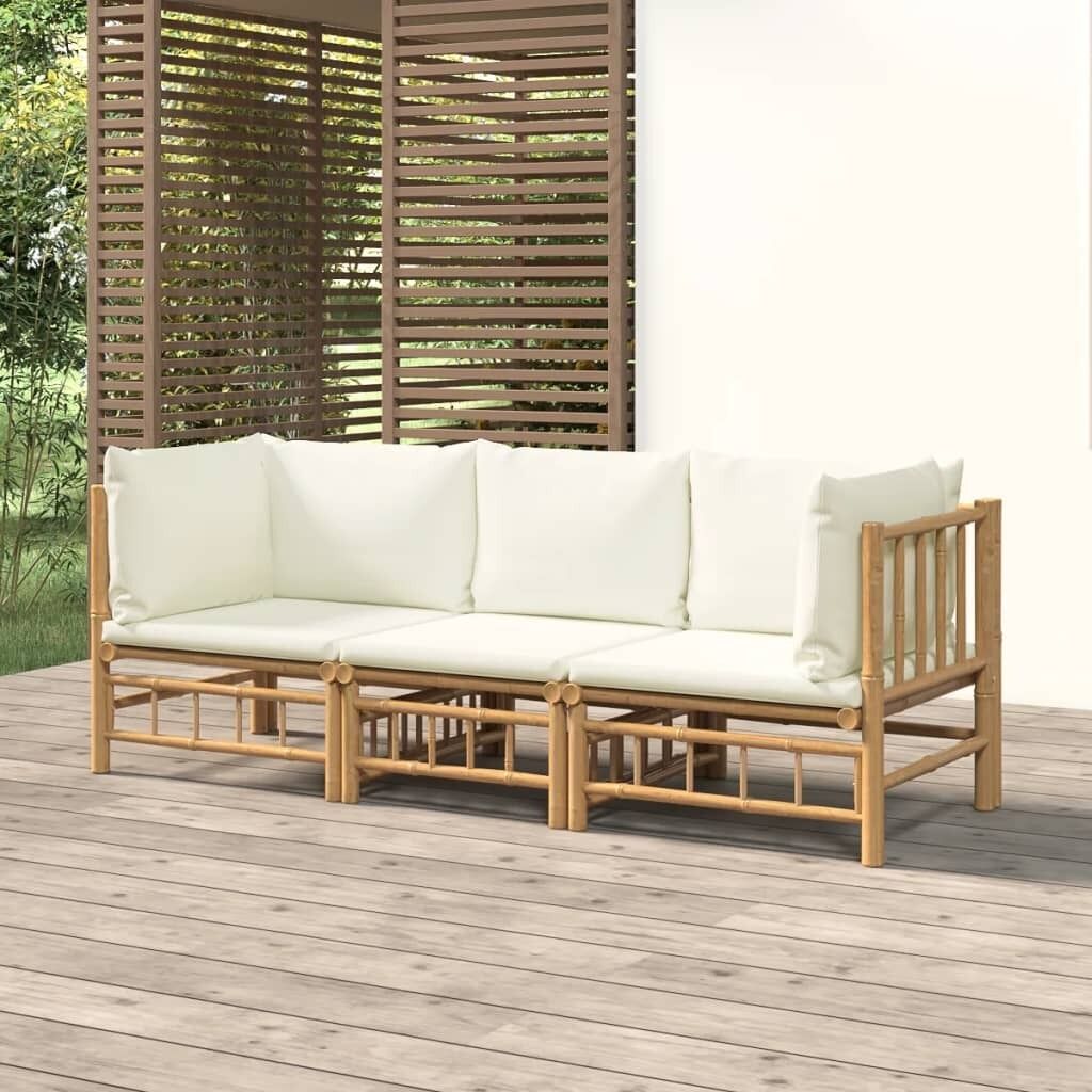 Garden Lounge Set with Cushions Bamboo Price