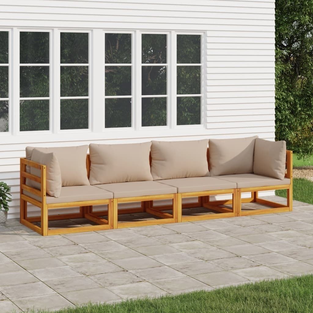 Garden Lounge Set with Cushions Solid Wood Price
